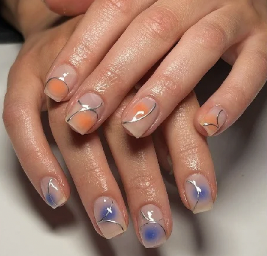 A colorful twist on the glazed nail