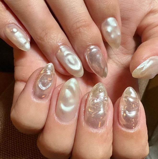 Mother of pearl nails – Pickering Nails